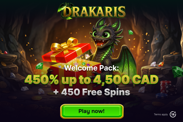 A Warm Welcome from Drakaris: Up to €4,500 Plus 450 Free Spins